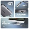 AXAGON HMC-5HL Wieloportowy hub USB 5in1, 5Gbps, 2x USB-A, HDMI 4K^60Hz, GLAN, PD 100W, 15cm USB-C kabel